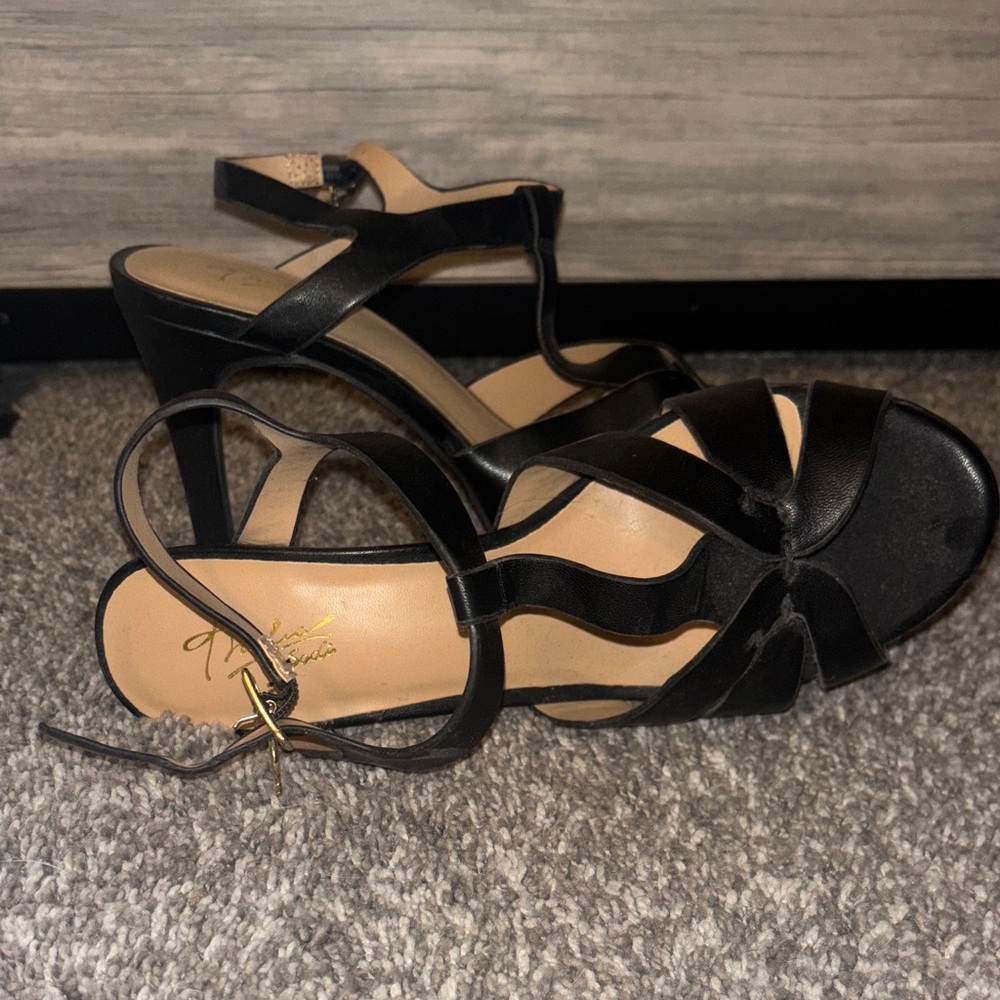 Thalia Sodi Black Strappy Heels